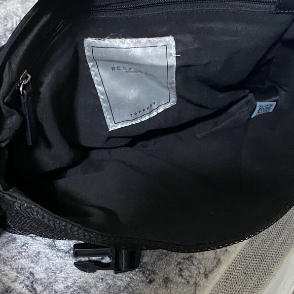 TopShop Nylon and Net Messenger Bag in Black - Picture 7 of 8